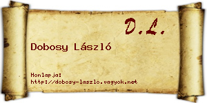 Dobosy László névjegykártya